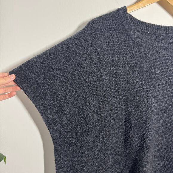 Alashan Sweater Women L/XL Gray Oversized Superwash Merino Wool Cashmere Minimal - Picture 3 of 7